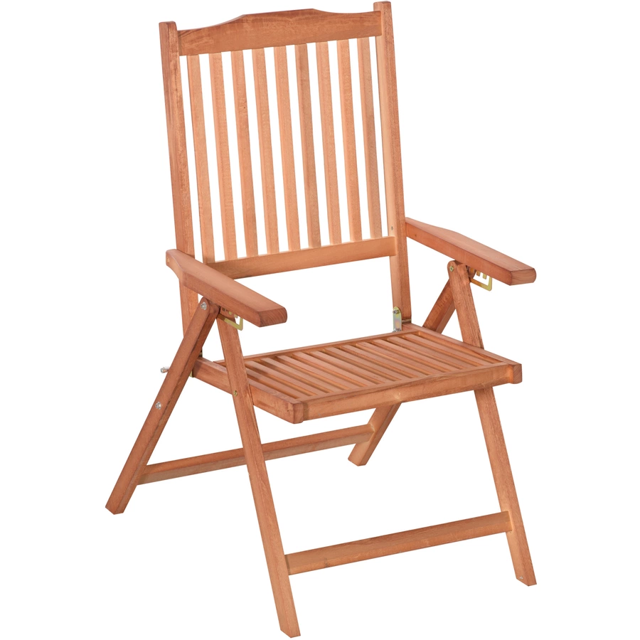Outsunny Holz-Klappstuhl rotbraun