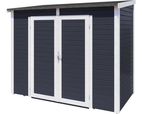 Bertilo Timmo 2 tuinhuis met vloer, 251 x 140 cm, antraciet