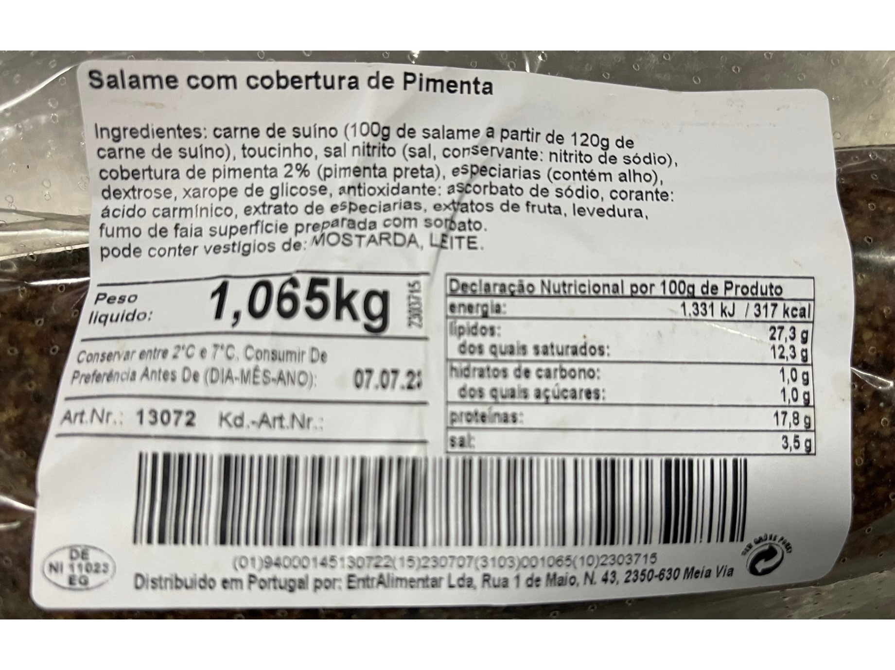SALAME HEIN COM PIMENTA KG