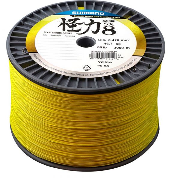 Shimano Fishing Kairiki 8 3000 M Line Amarelo 0.060 mm