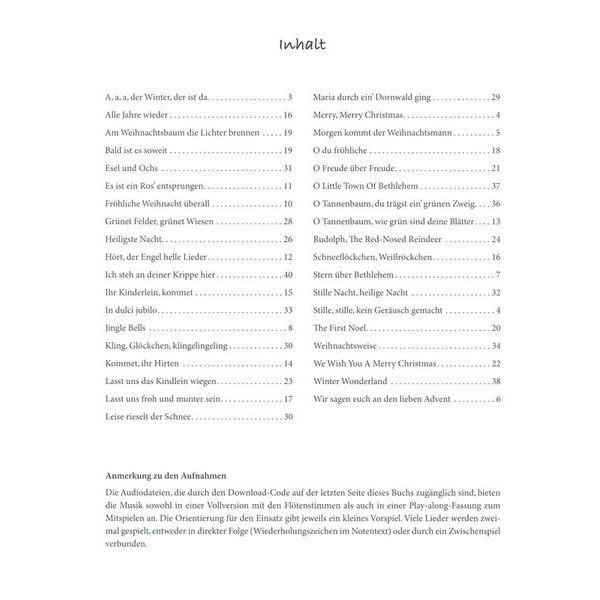 Holzschuh Verlag Altflötenweihnacht +CD