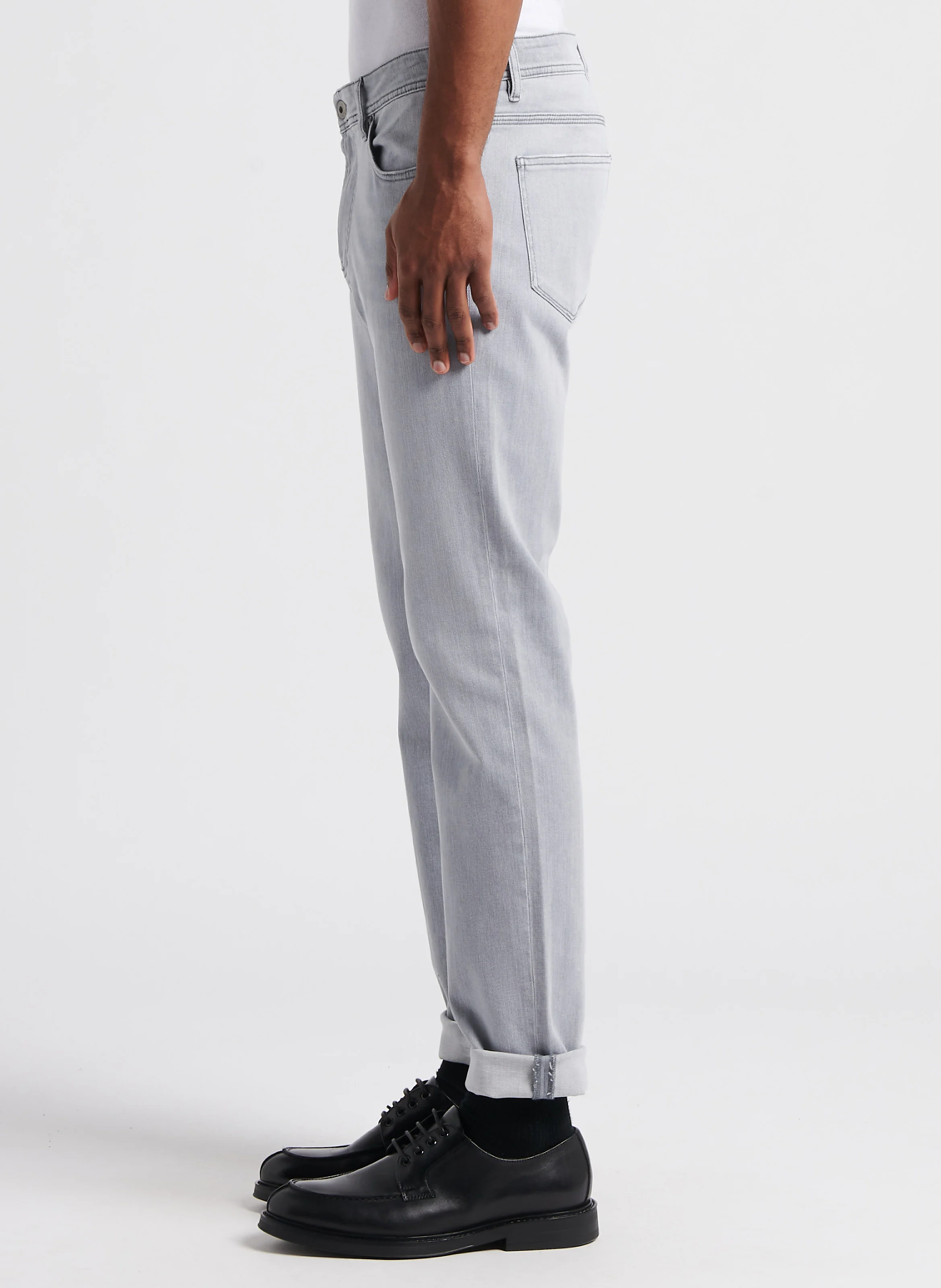 Jean slim en coton stretch | Gris