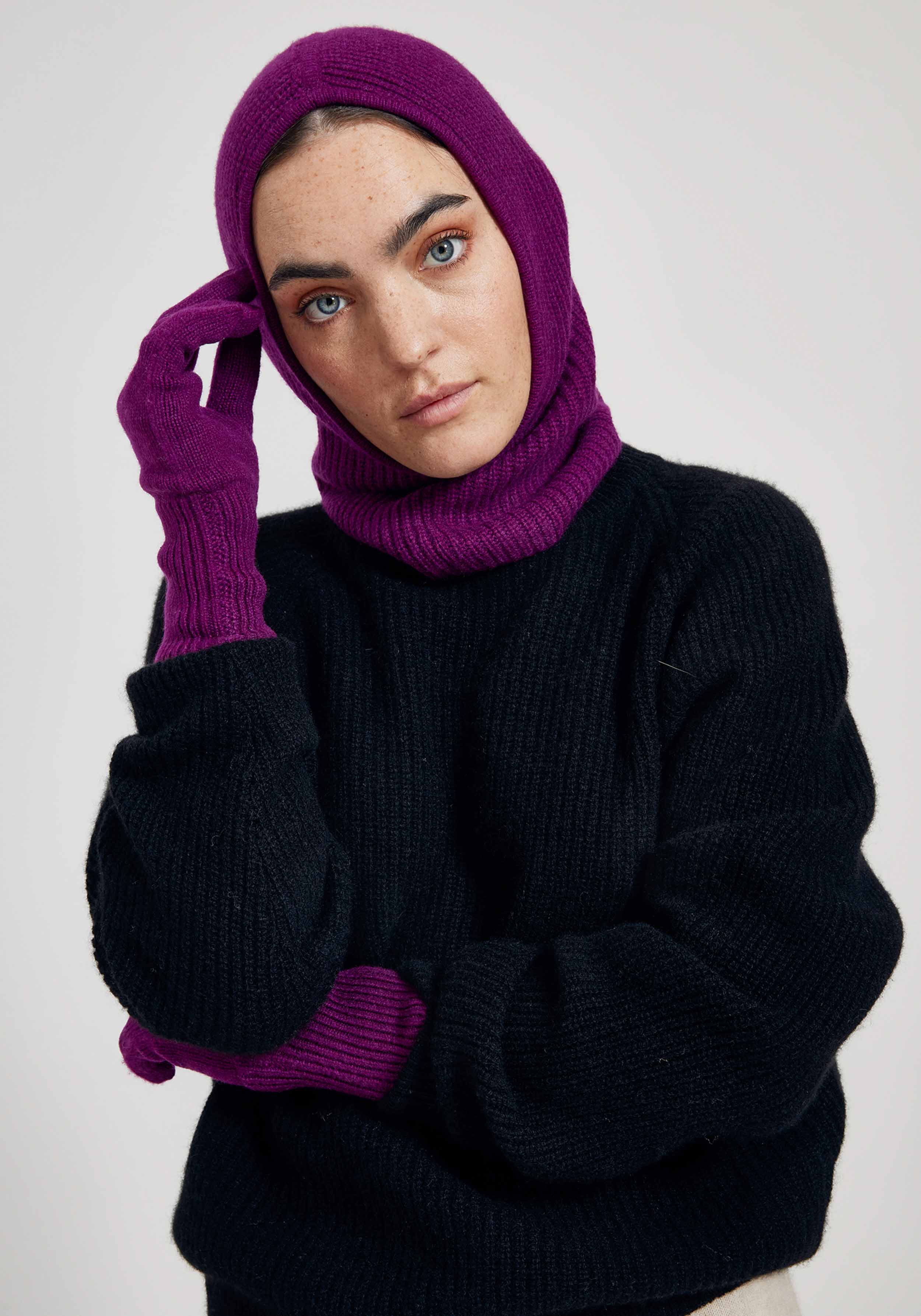 Maska Haube Vica Cashmere Plum
