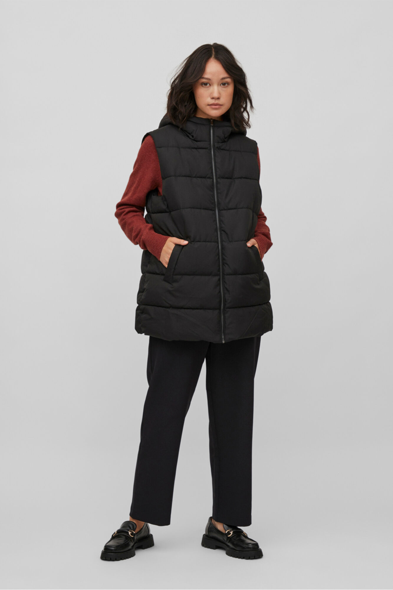 Colete feminino acolchoado - Preto