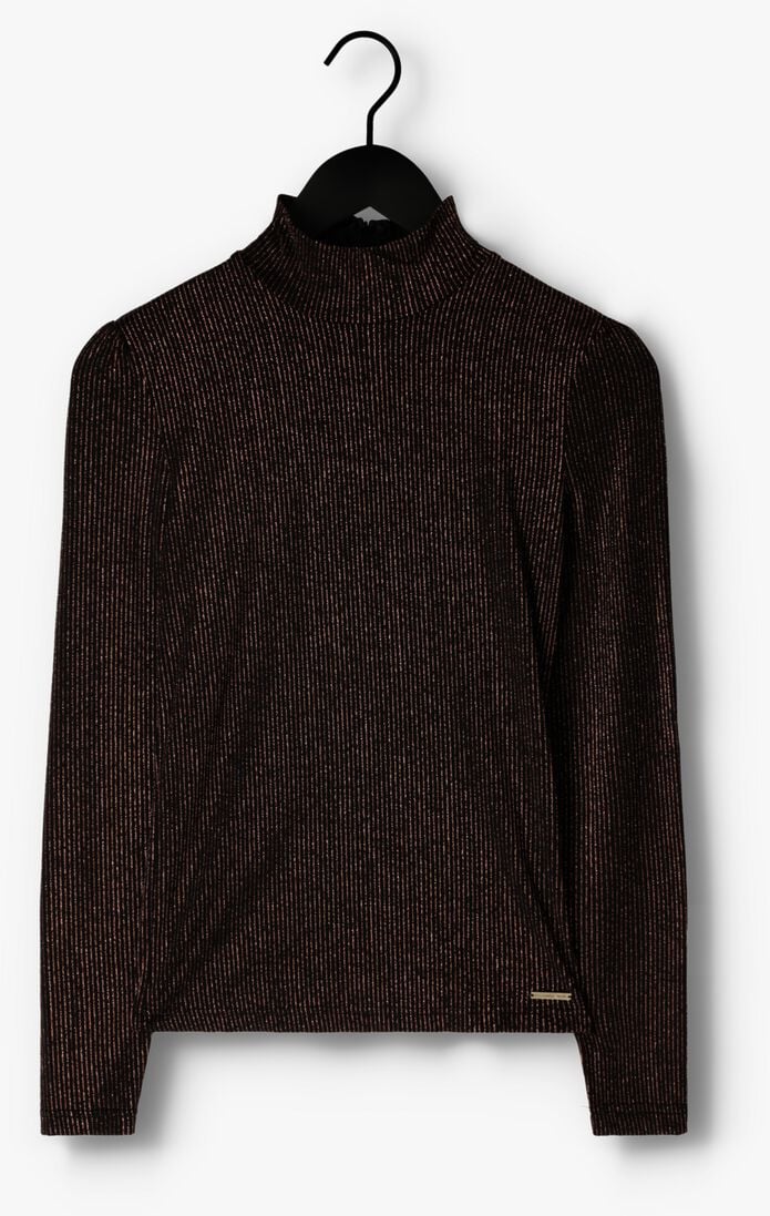 COLOURFUL REBEL zwarte colourful rebel coltrui neyo metallic stripe turtleneck top