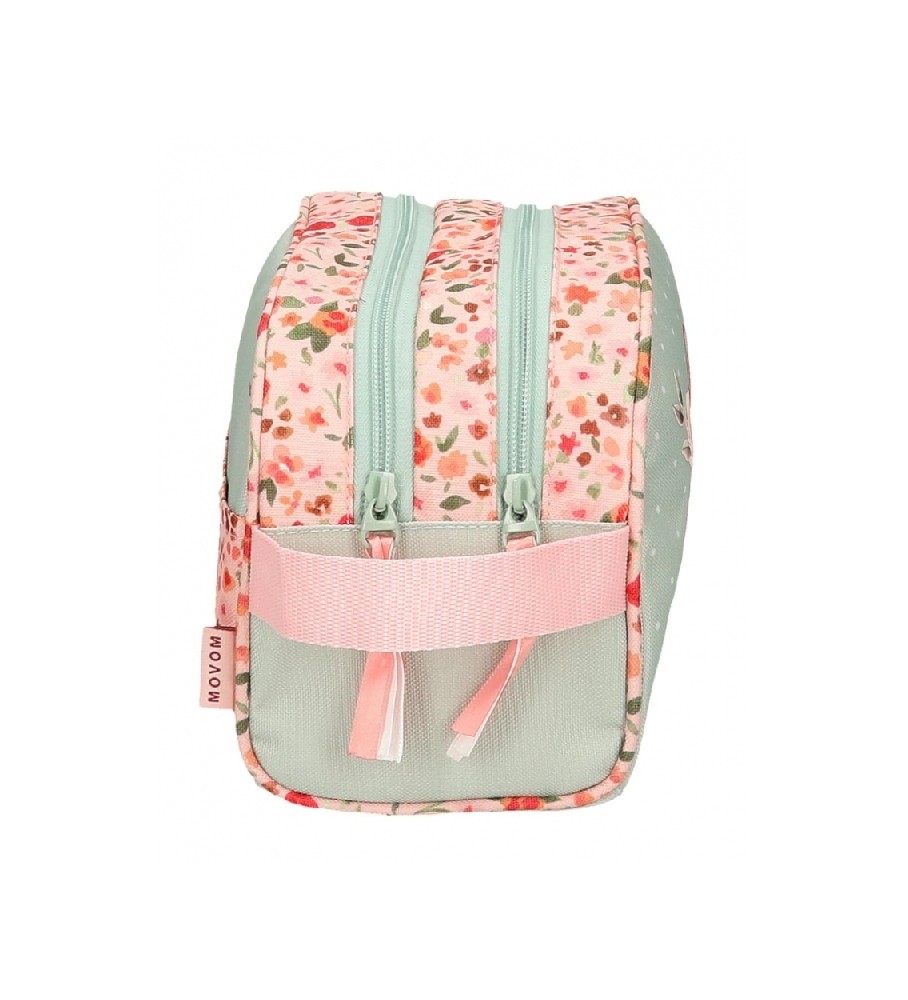 Nécessaire dupla Movom Romantic Girl - Verde - 24x14x10cm -