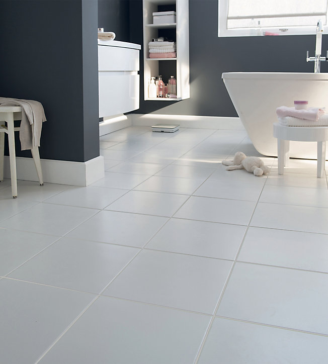 Carrelage sol blanc 33 x 33 cm Monzie