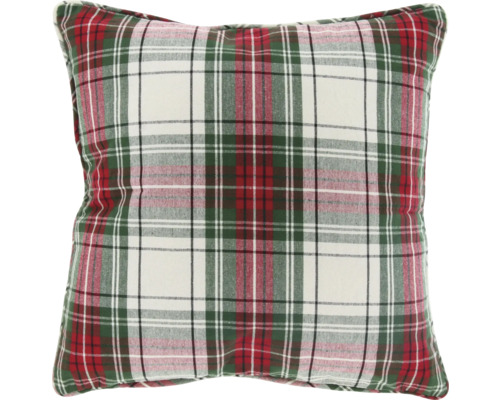 Decoratief kussen tartan 45x45 cm wit