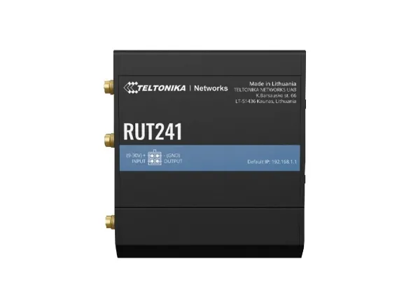 Teltonika RUT241 - Trådløs router - WWAN - 802.11b/g/n (4G/LTE) - 2,4 GHz - DIN monterbar på skinne