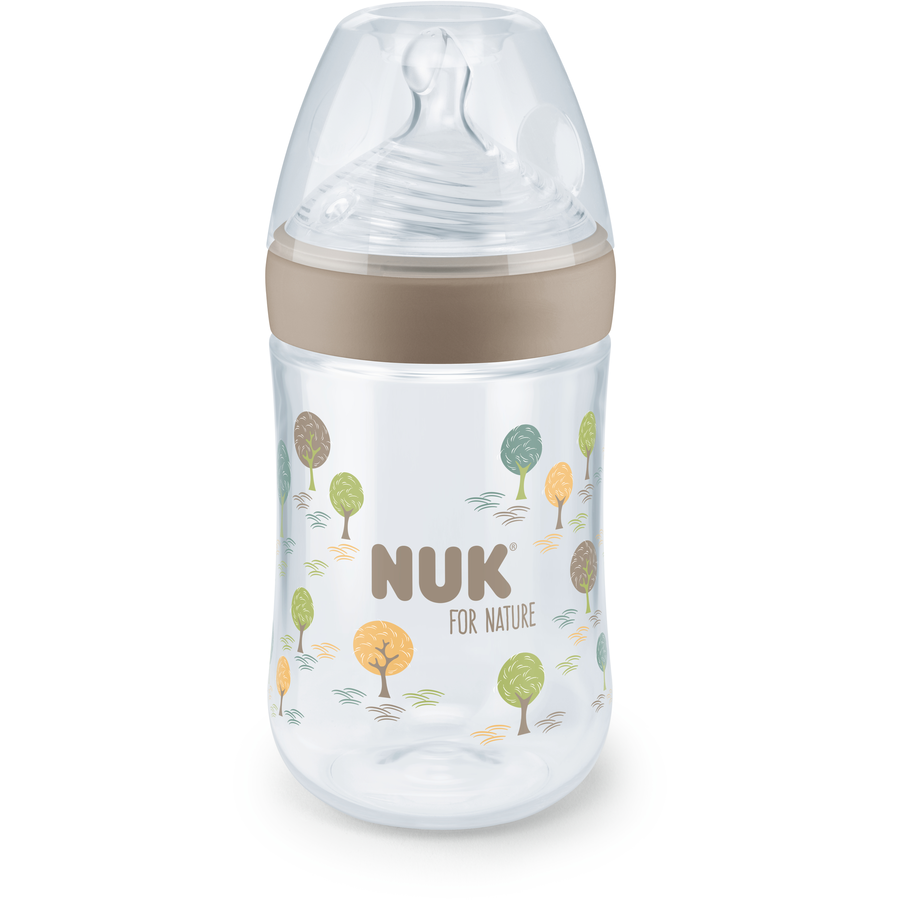 NUK Babyflasche NUK for Nature 260 ml, braun