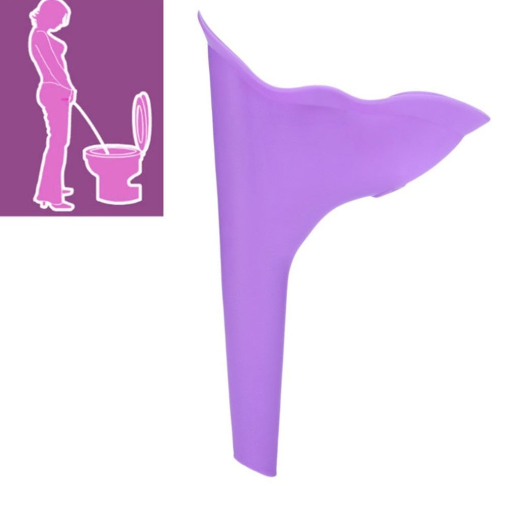 Outdoor Frauenurinal Stehpinkler Pinkelhilfe Silikon Aufsatz für Reisen / Festivals / Camping - Lila