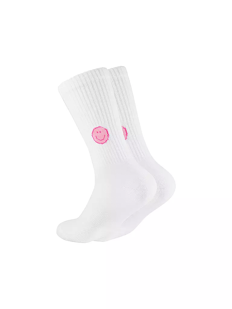 OOLEY Socken ICON PINK SMILE weiss weiss