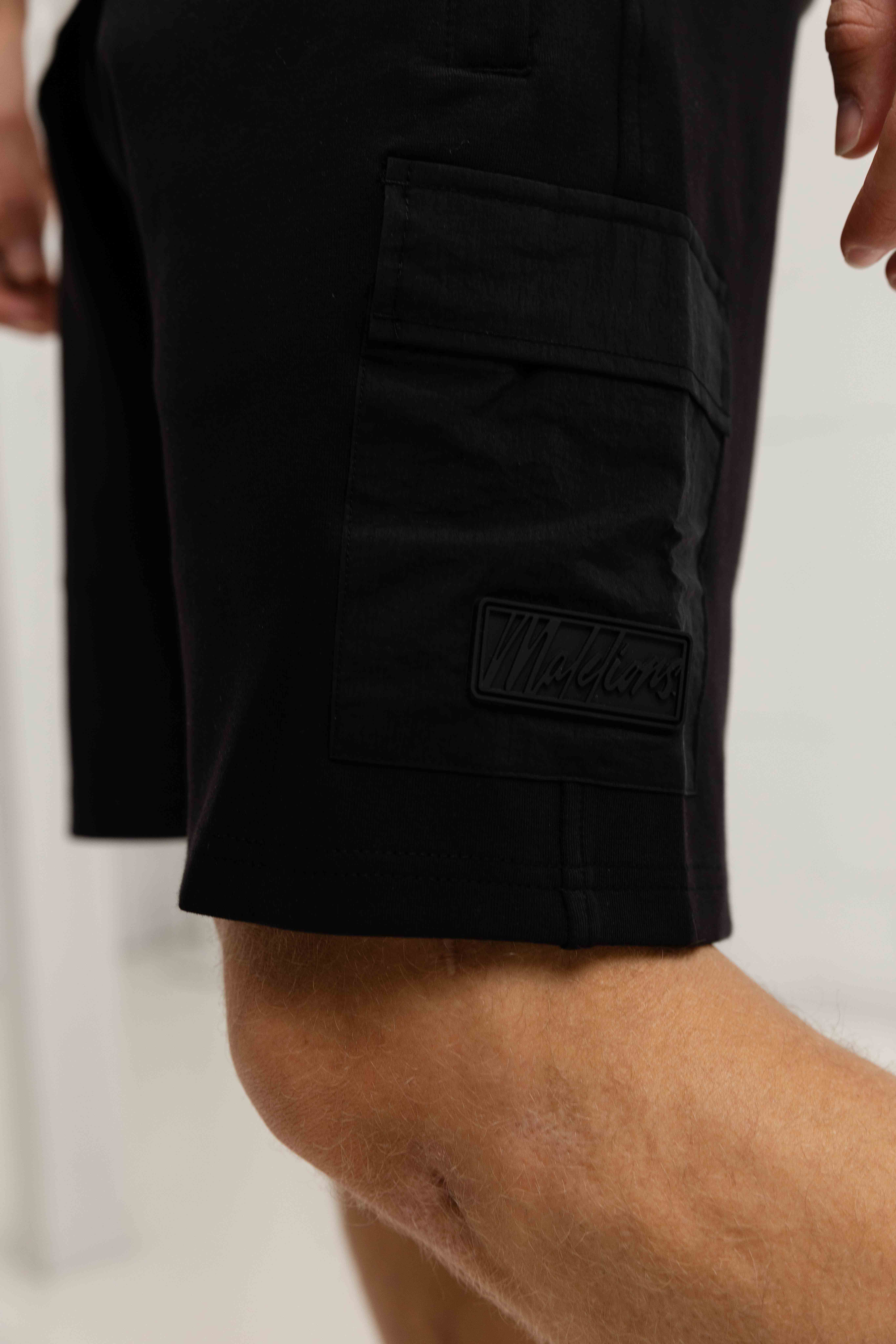 Malelions Nylon Pocket Cargo Korte Broek Heren Zwart