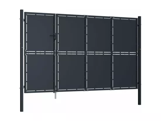 Portail de jardin Acier 350 x 150 cm Anthracite