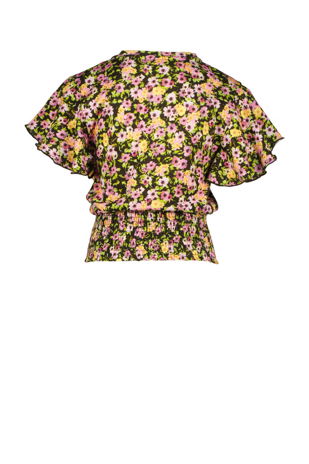 Vingino gebloemd T-shirt HEMMA zwart