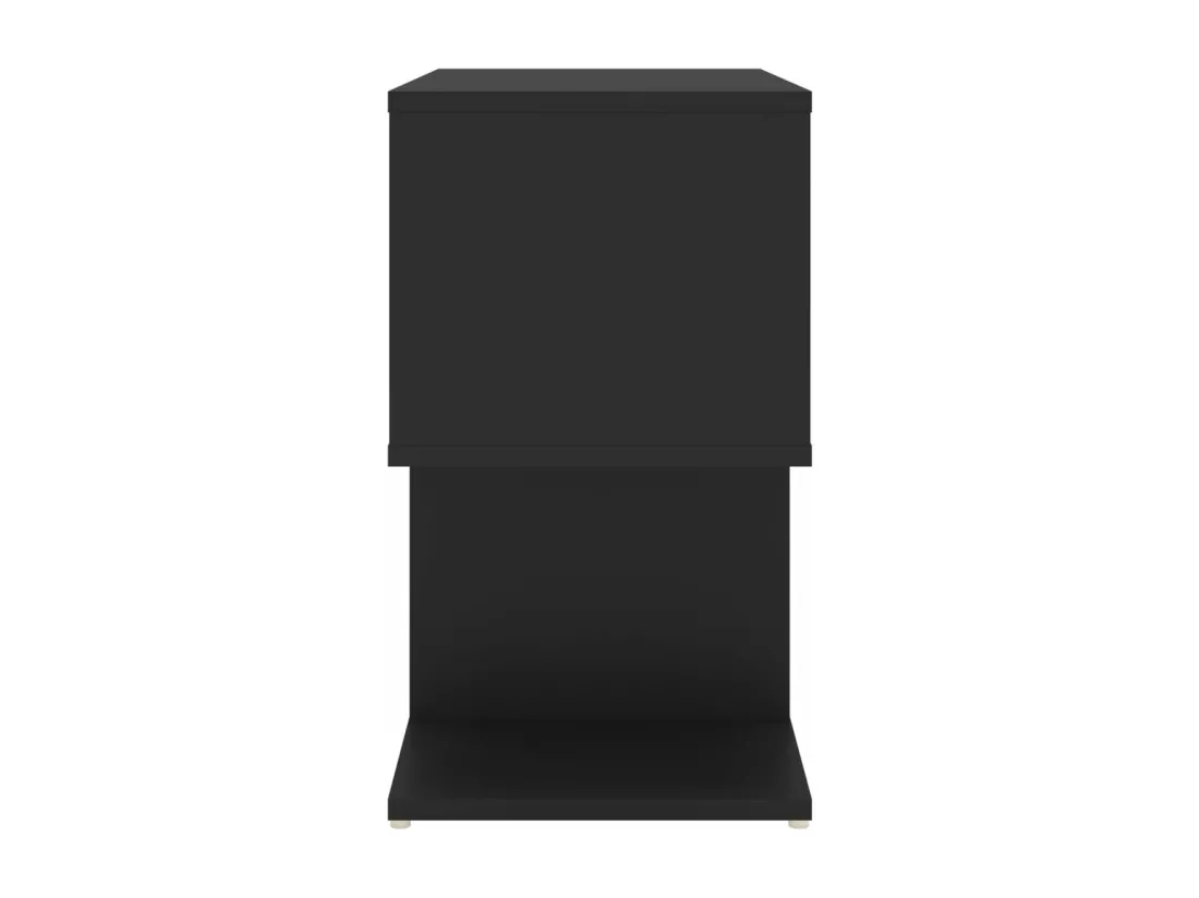 Tables de chevet 2 pièces Noir 50x30x51,5 cm Aggloméré