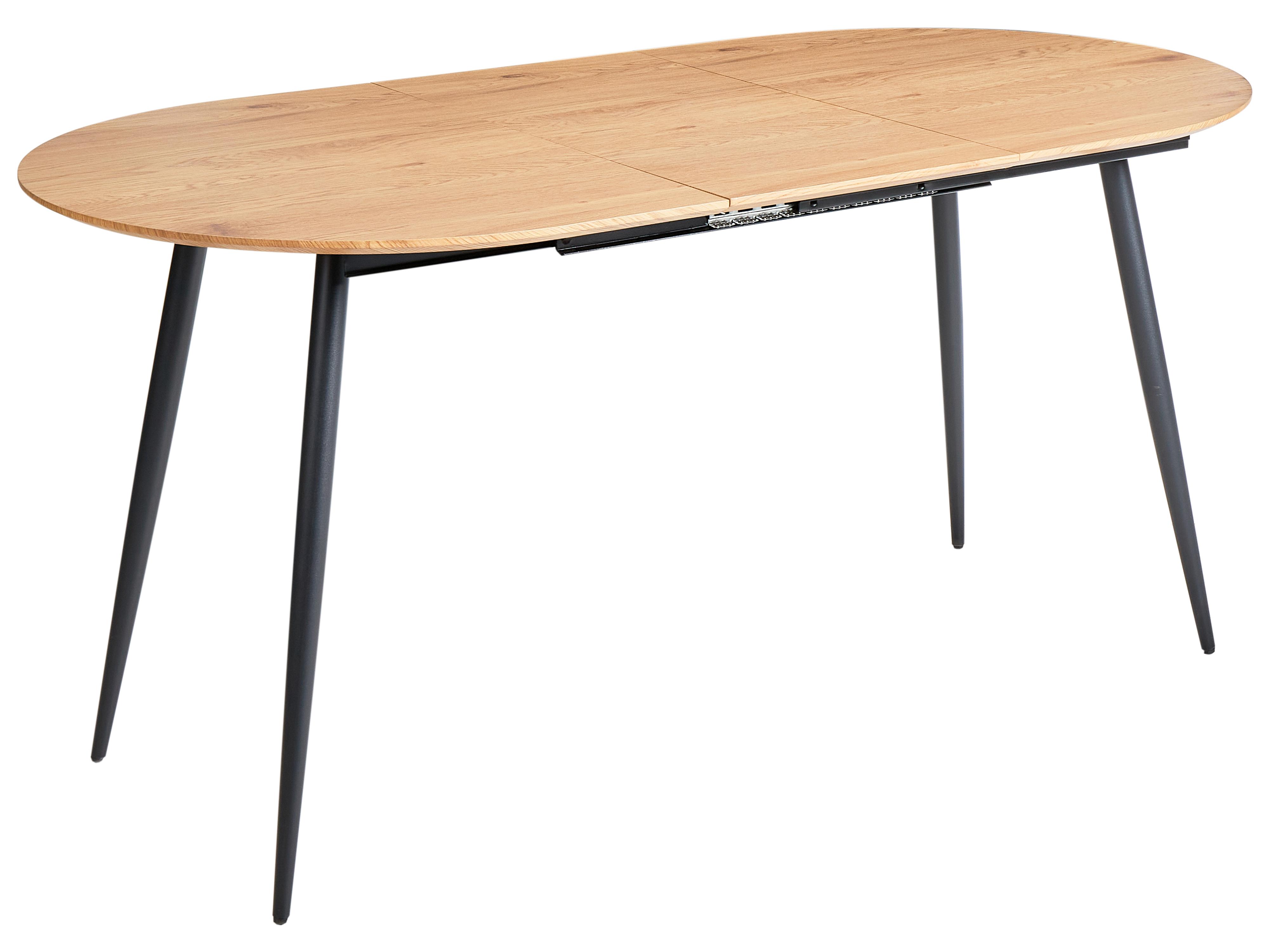 Eettafel uitschuifbaar CLAVET Lichtbruin 80 cm 120/160 cm