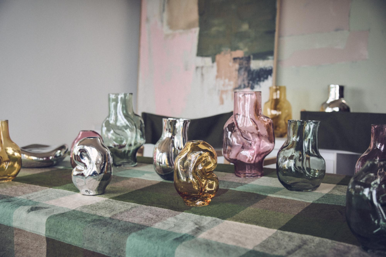 HKliving Gleam Glass vaas h18 Rose
