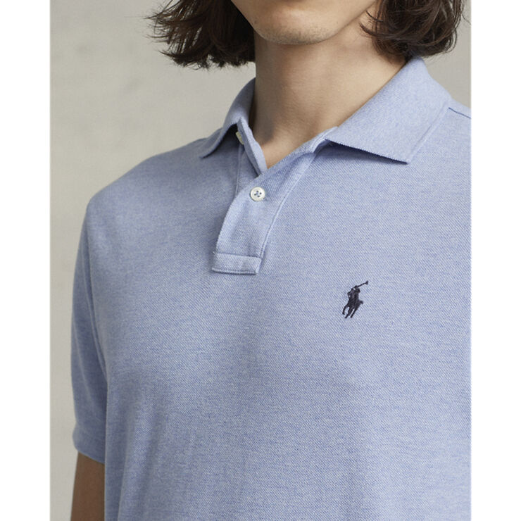 Polo Ralph Lauren Custom Slim Fit Mesh Polo Lyseblå