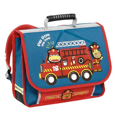Cartable maternelle Mini Pompier - 35 cm - 1 compartiment - bleu - Viquel