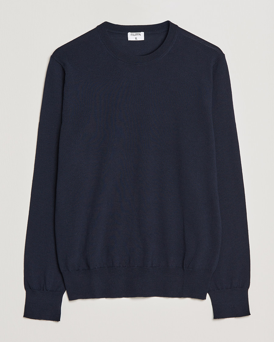 Filippa K Merino Round Neck Sweater Navy