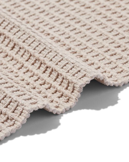 tapis de bain gaufré beige 50x80