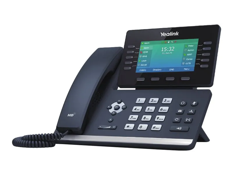 YEALINK IP-telefon T54W WiFi 4.3'' 480x272/27 Hurtigopkald/WLAN/BT/USB