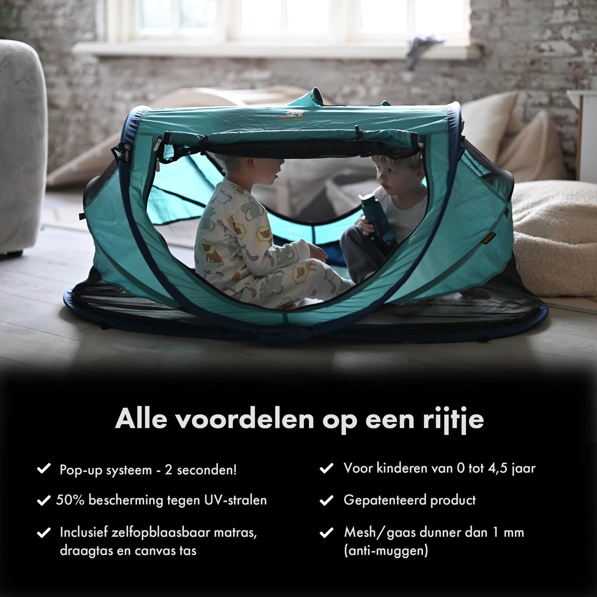 Deryan Peuter Luxe campingbedje - Ocean