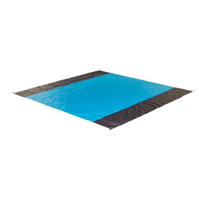 Strandmattenset - blau - aus Textil - ca. 200 x 210 cm