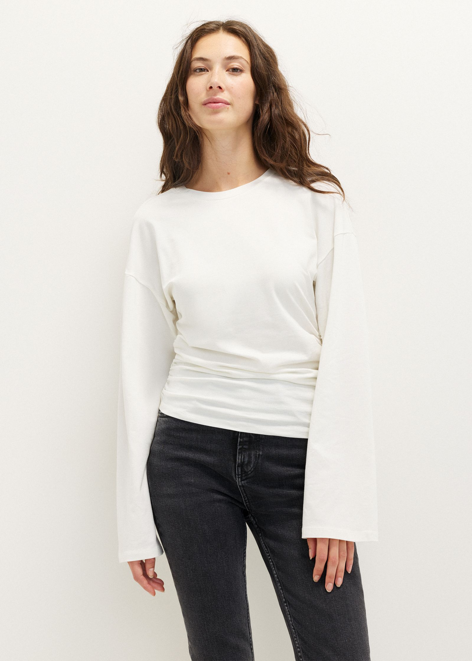 Longsleeve met zijplooi