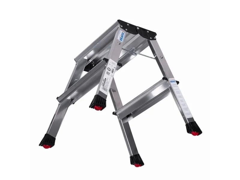Krause Rolly - Trappestige - 2 trin - 2 sektioner - arbejdshøjde: 2.45 m - aluminium