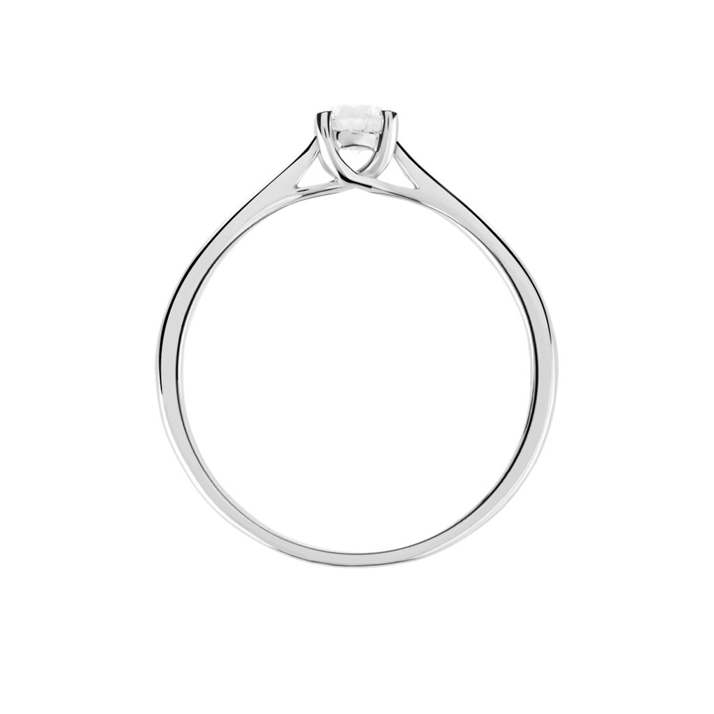 Bague Solitaire Or Blanc Aphrodite Diamant