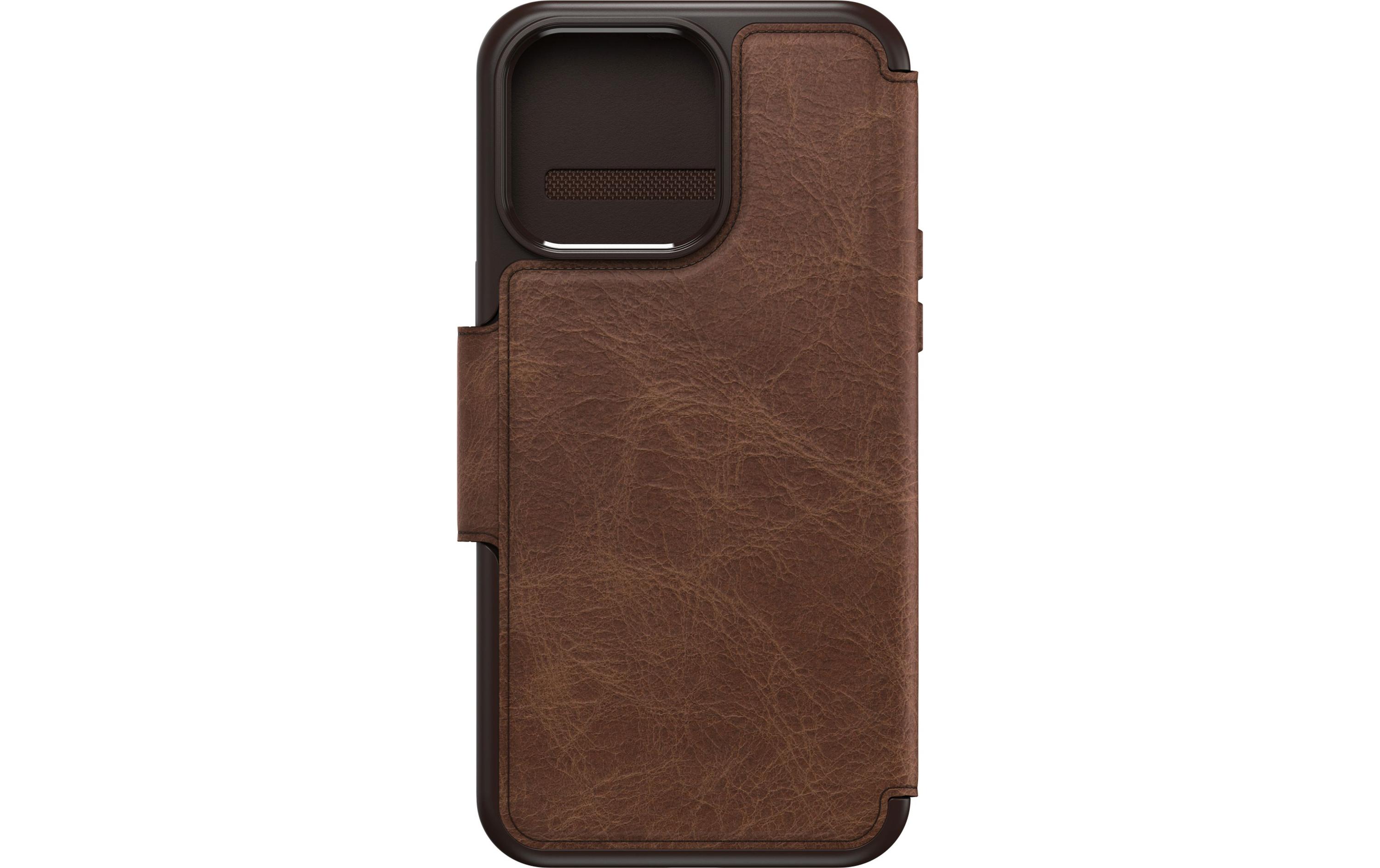 Book Cover Strada iPhone 15 Pro Max BraunSchutzhülle für das Apple iPhone 15 Pro Max