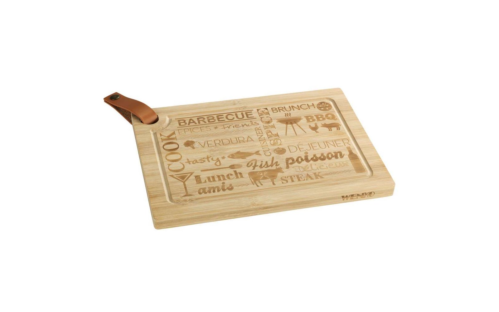 Wenko Steakbrett 33 x 23 cm Bambus