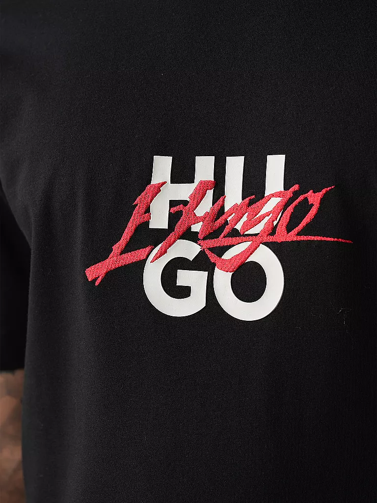 HUGO T-Shirt DLONGNY schwarz