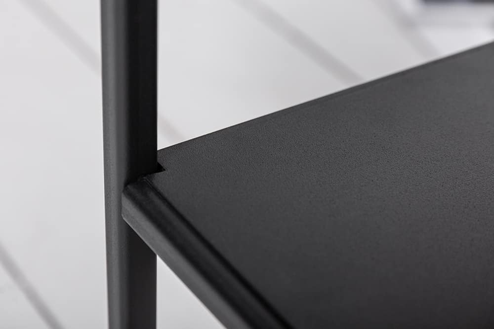 Industrial Couchtisch APARTMENT 95cm Massivholz Eiche geölt mit Ablage Metallgestell schwarz
