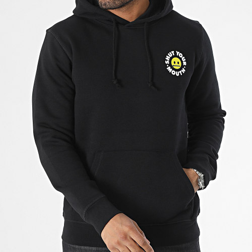Sweat Capuche Shut Your Mouth Noir