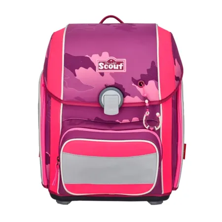 Scout Schulranzen-Set Genius DIN Pink Horse mit Sporttasche, 4-teilig
