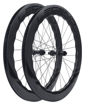 Paire de Roues Legend Wheels 68P PRO4 Wave - 12X100 - 12X142mm - DT 240 EXP - Disc Centerlock - Sram XDR