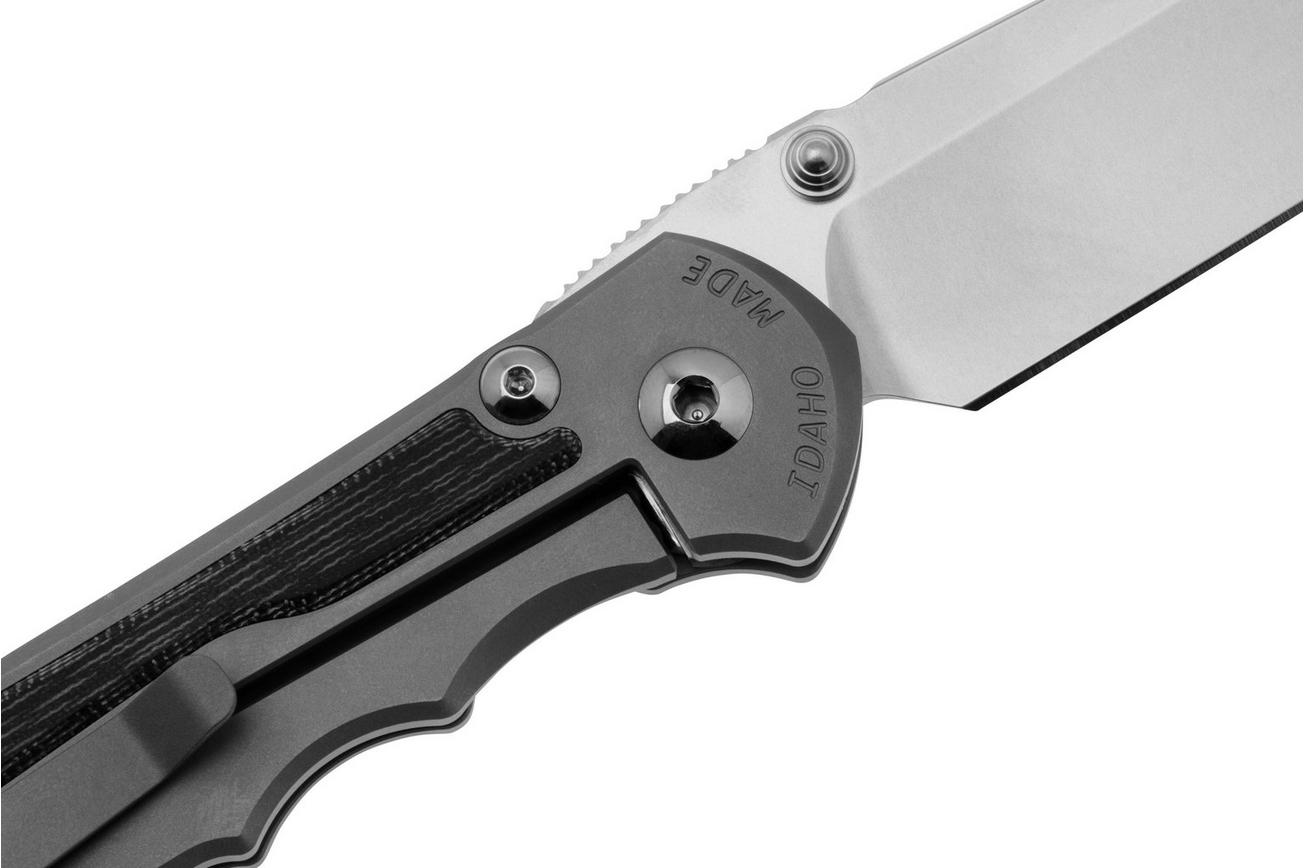 Chris Reeve Large Inkosi LIN-1116 Glass Blasted Inlay Micarta Black Drop Point, zakmes