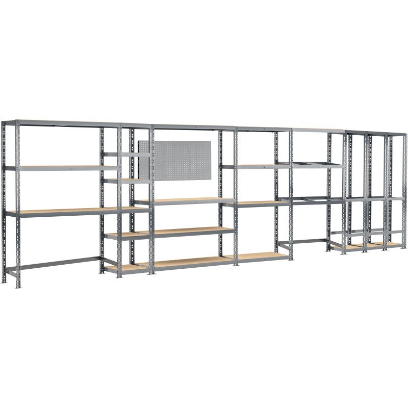 Rayonnage MODULO - Module 6 étagères - 24 plateaux