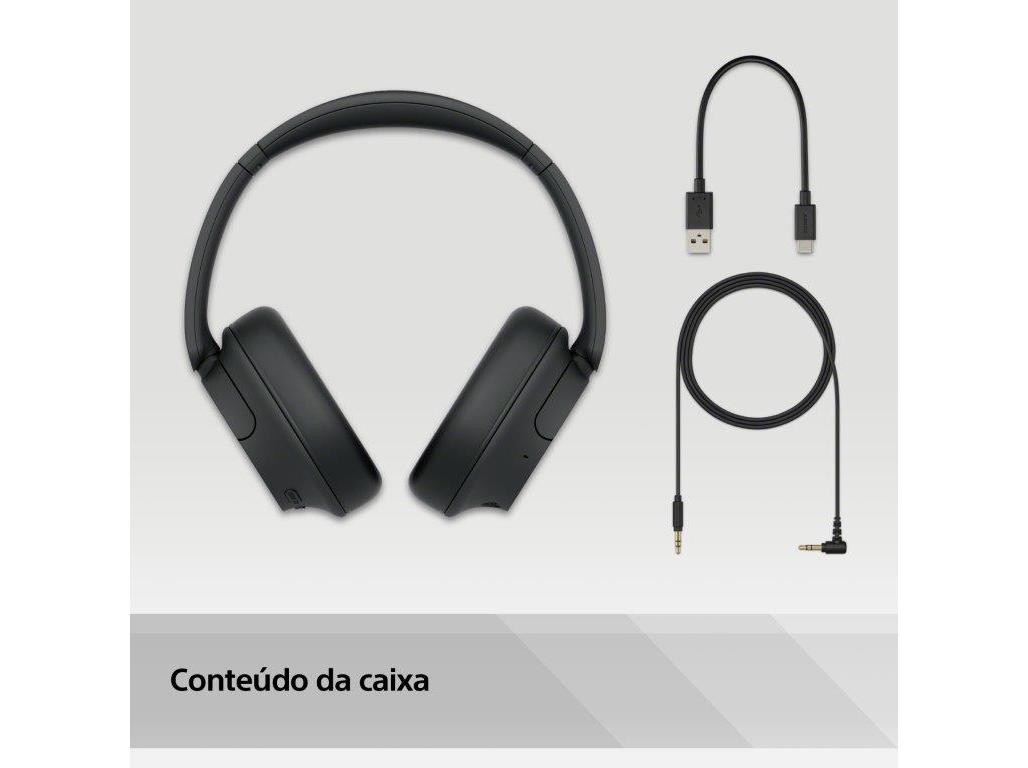AUSCULTADORES SEM FIO SONY WHCH720NB PRETO