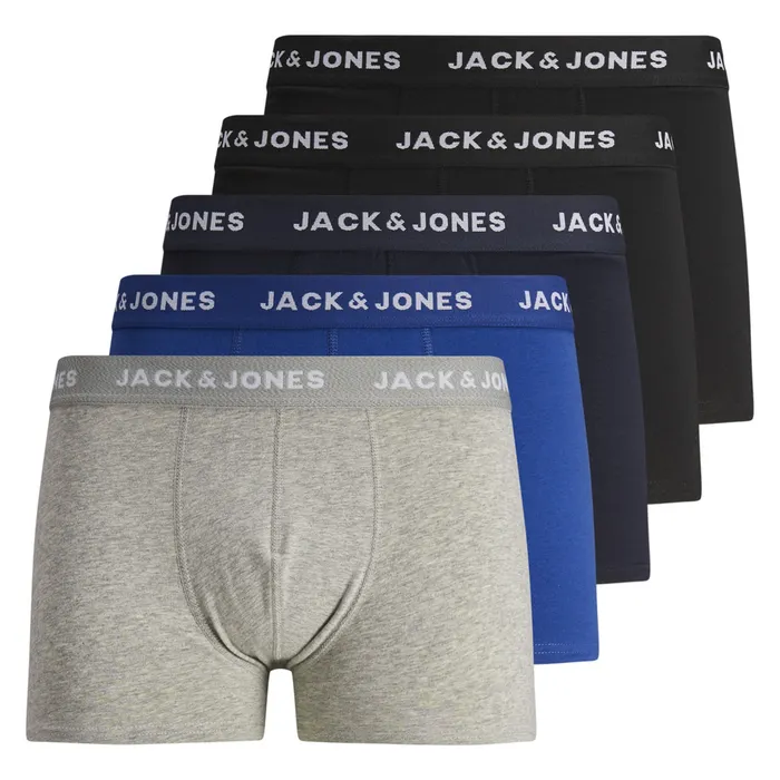 Jack & Jones Basic Plain Trunks Boxershorts Heren (5-pack)