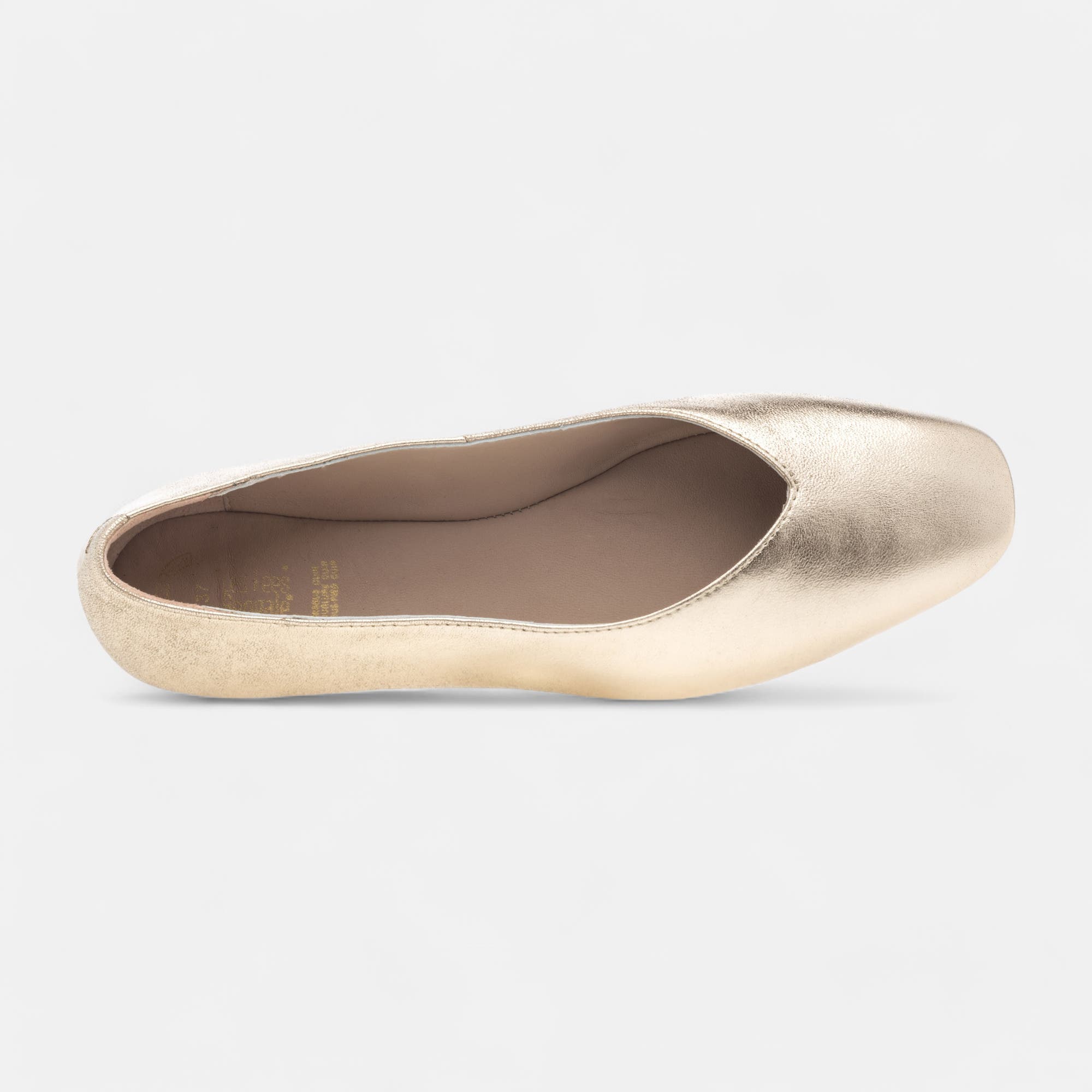 Ballerines Femme en cuir or