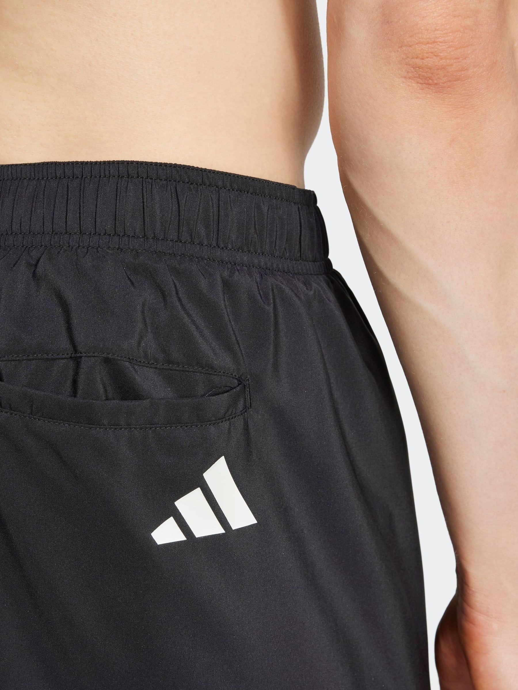 Zwart/wit - adidas 3-Stripes 8 Inch Swim Shorts