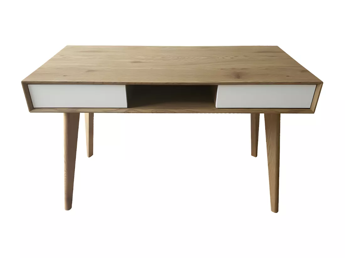 Bureau imitation bois avec tiroirs