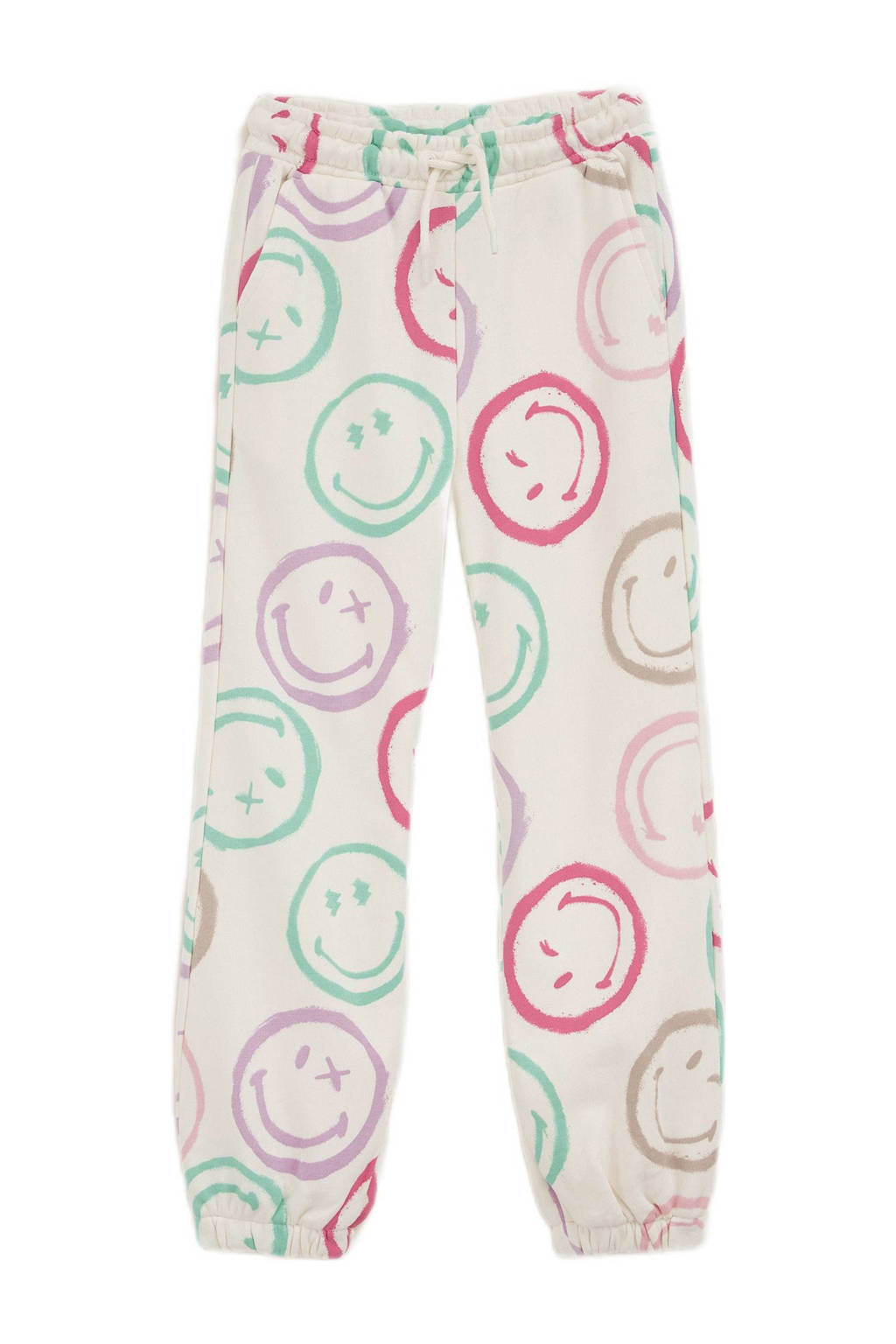 WE Fashion tapered sweatpant ivoor