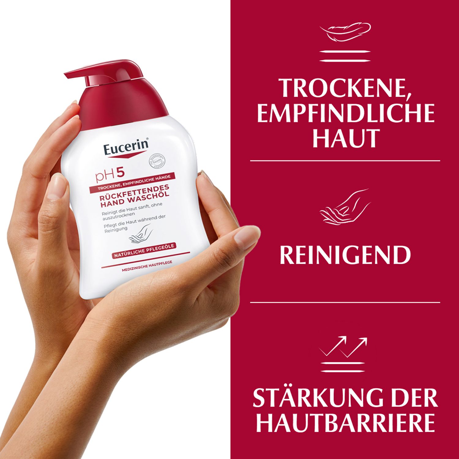 Eucerin® pH5 Hand Waschöl – Rückfettende Reinigung für empfindliche, trockene und strapazierte Hände