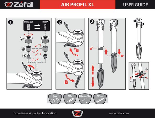 AIR PROFIL XL Minipumpe  schwarzsilber