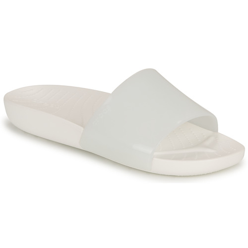 Crocs - CROCS SPLASH GLOSSY SLIDE - Blanc